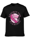 Respect The Flamingo Animal Flamingos Cute Lightweight Cotton T-Shirt – Daily Comfort Graphic Shirt