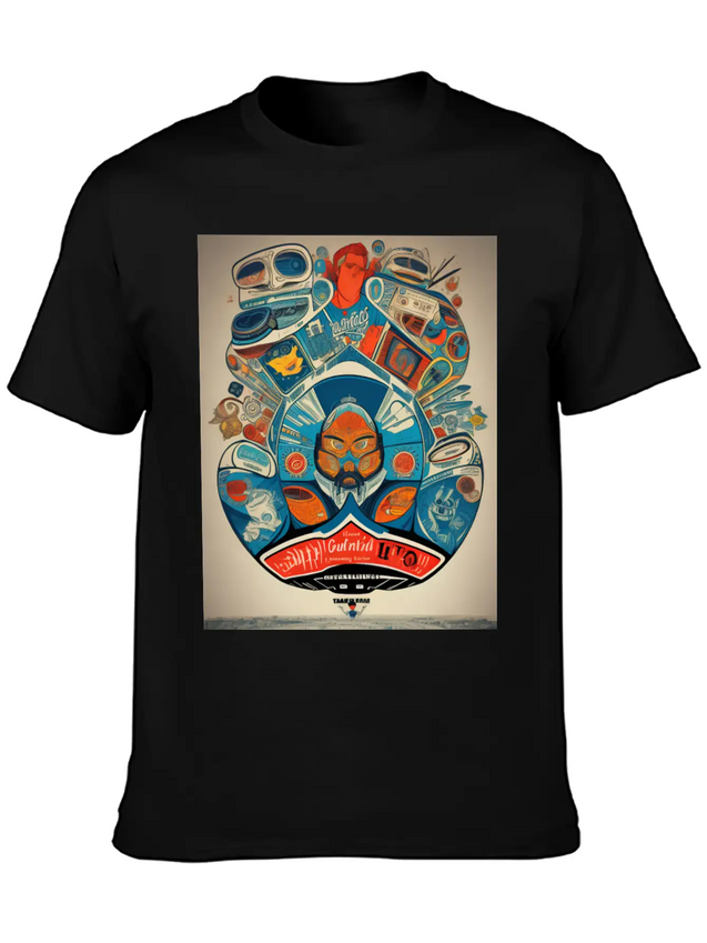 Retro 60s Lightweight Cotton T-Shirt – Daily Comfort Graphic Shirt