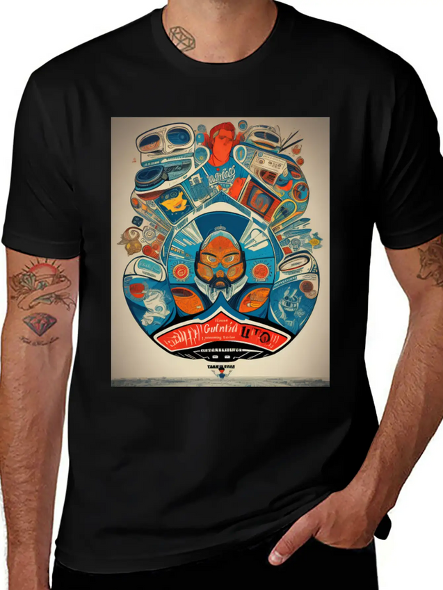 Retro 60s Lightweight Cotton T-Shirt – Daily Comfort Graphic Shirt