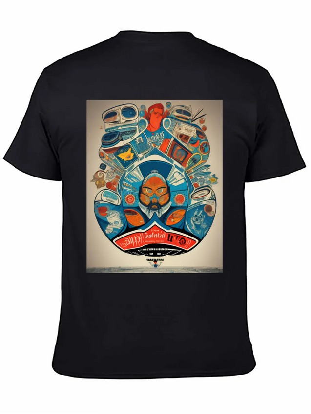Retro 60s Lightweight Cotton T-Shirt – Daily Comfort Graphic Shirt