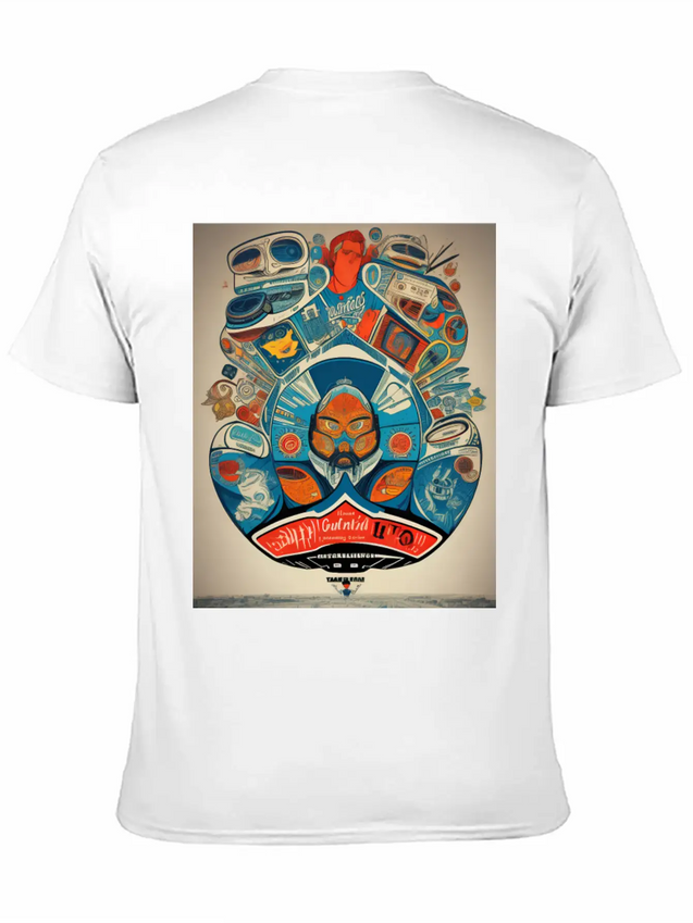 Retro 60s Lightweight Cotton T-Shirt – Daily Comfort Graphic Shirt