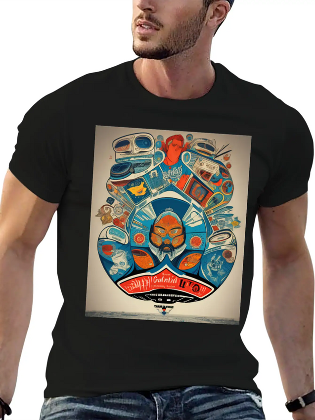Retro 60s Lightweight Cotton T-Shirt – Daily Comfort Graphic Shirt
