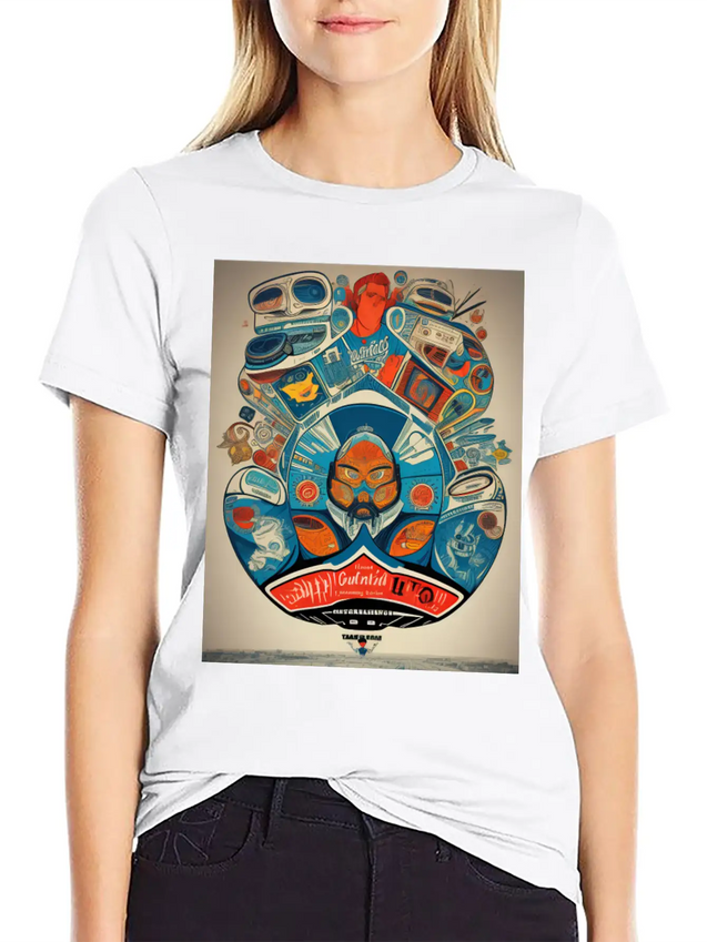 Retro 60s Lightweight Cotton T-Shirt – Daily Comfort Graphic Shirt