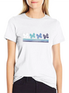 Retro Butterfly Gradient Lightweight Cotton T-Shirt – Daily Comfort Graphic Shirt