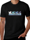 Retro Butterfly Gradient Lightweight Cotton T-Shirt – Daily Comfort Graphic Shirt