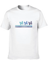 Retro Butterfly Gradient Lightweight Cotton T-Shirt – Daily Comfort Graphic Shirt