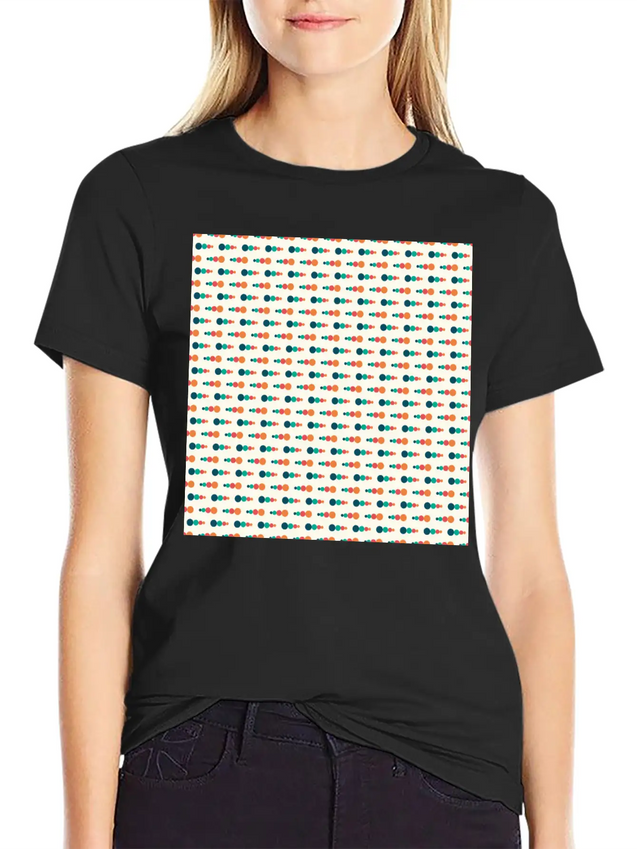 Retro Funky Style Modern Pattern Lightweight Cotton T-Shirt – Daily Comfort Graphic Shirt