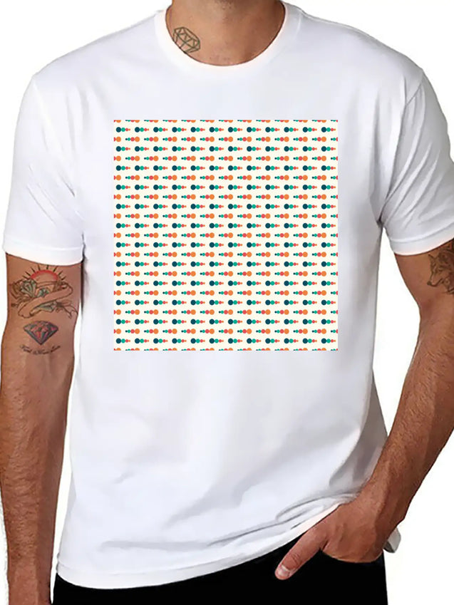 Retro Funky Style Modern Pattern Lightweight Cotton T-Shirt – Daily Comfort Graphic Shirt