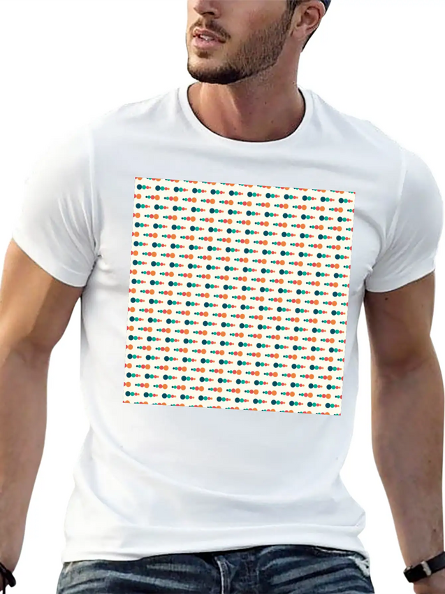 Retro Funky Style Modern Pattern Lightweight Cotton T-Shirt – Daily Comfort Graphic Shirt