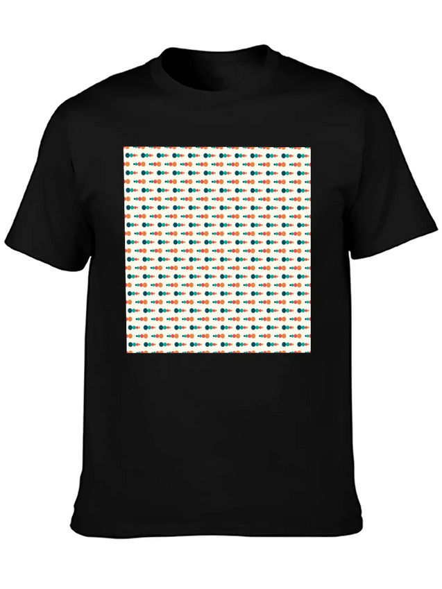 Retro Funky Style Modern Pattern Lightweight Cotton T-Shirt – Daily Comfort Graphic Shirt