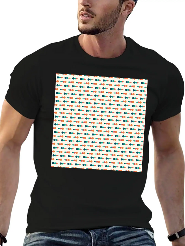 Retro Funky Style Modern Pattern Lightweight Cotton T-Shirt – Daily Comfort Graphic Shirt