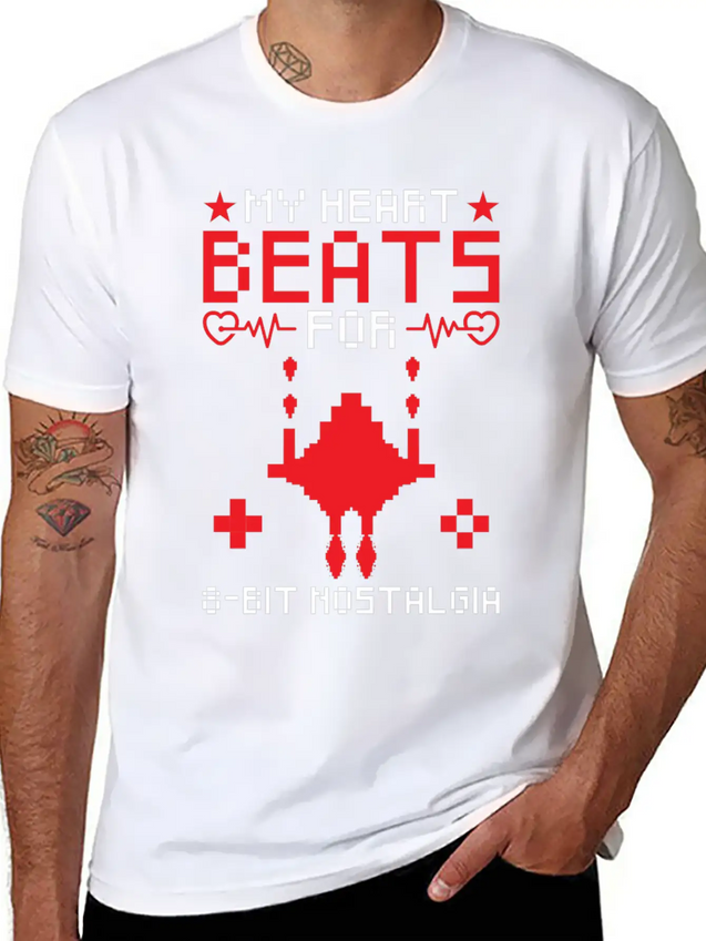Retro Gaming 8Bit Nostalgia Pixel Art Games Lightweight Cotton T-Shirt – Daily Comfort Graphic Shirt