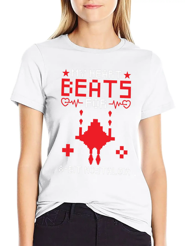 Retro Gaming 8Bit Nostalgia Pixel Art Games Lightweight Cotton T-Shirt – Daily Comfort Graphic Shirt