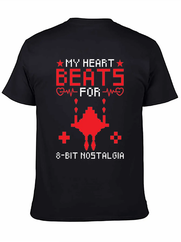 Retro Gaming 8Bit Nostalgia Pixel Art Games Lightweight Cotton T-Shirt – Daily Comfort Graphic Shirt