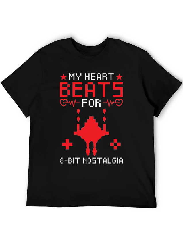 Retro Gaming 8Bit Nostalgia Pixel Art Games Lightweight Cotton T-Shirt – Daily Comfort Graphic Shirt