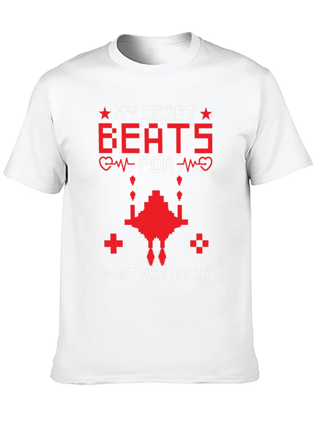 Retro Gaming 8Bit Nostalgia Pixel Art Games Lightweight Cotton T-Shirt – Daily Comfort Graphic Shirt