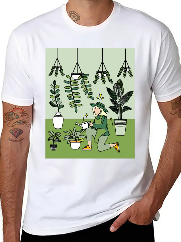 Retro Hobby Gardener Garden Gardener Lightweight Cotton T-Shirt – Daily Comfort Graphic Shirt
