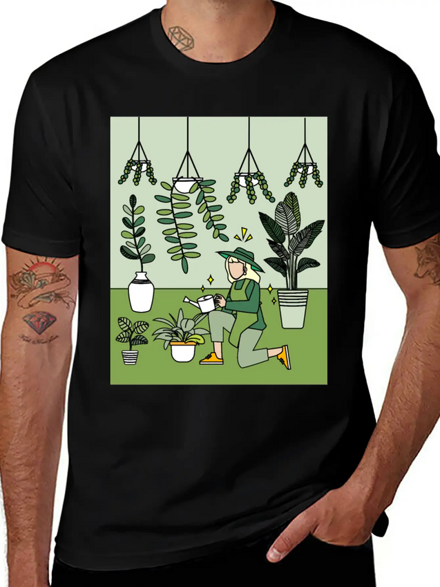 Retro Hobby Gardener Garden Gardener Lightweight Cotton T-Shirt – Daily Comfort Graphic Shirt