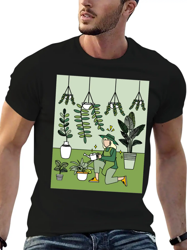 Retro Hobby Gardener Garden Gardener Lightweight Cotton T-Shirt – Daily Comfort Graphic Shirt