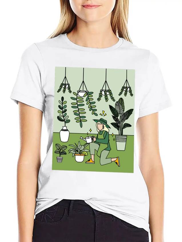 Retro Hobby Gardener Garden Gardener Lightweight Cotton T-Shirt – Daily Comfort Graphic Shirt