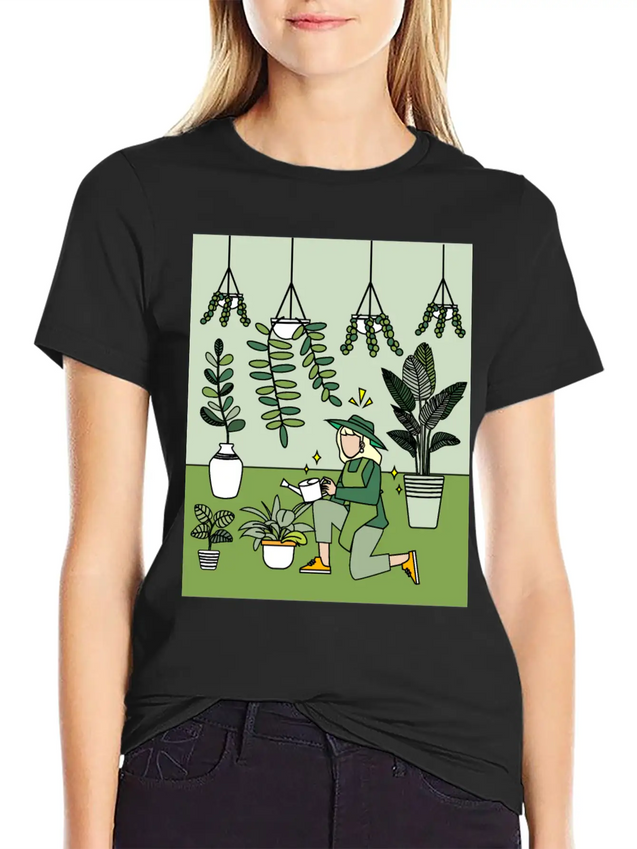 Retro Hobby Gardener Garden Gardener Lightweight Cotton T-Shirt – Daily Comfort Graphic Shirt