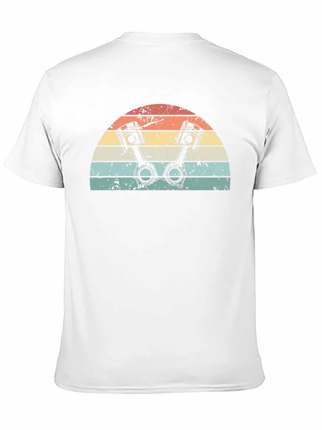 Retro Tuning Sunset Vintage Car Sunrise Lightweight Cotton T-Shirt – Daily Comfort Graphic Shirt