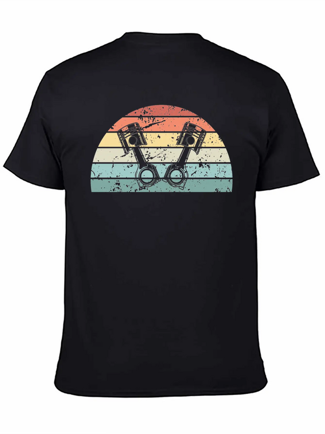 Retro Tuning Sunset Vintage Car Sunrise Lightweight Cotton T-Shirt – Daily Comfort Graphic Shirt