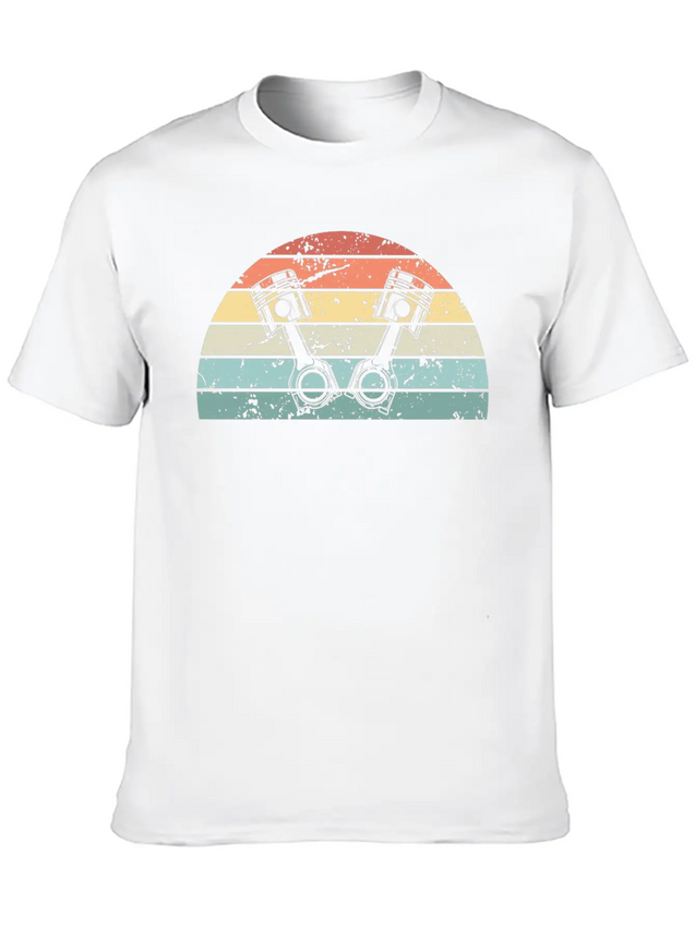 Retro Tuning Sunset Vintage Car Sunrise Lightweight Cotton T-Shirt – Daily Comfort Graphic Shirt