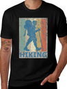 Retro Vintage Style Hiking Hike Wander Walk Tramp Lightweight Cotton T-Shirt – Daily Comfort Graphic Shirt