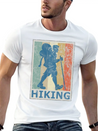 Retro Vintage Style Hiking Hike Wander Walk Tramp Lightweight Cotton T-Shirt – Daily Comfort Graphic Shirt