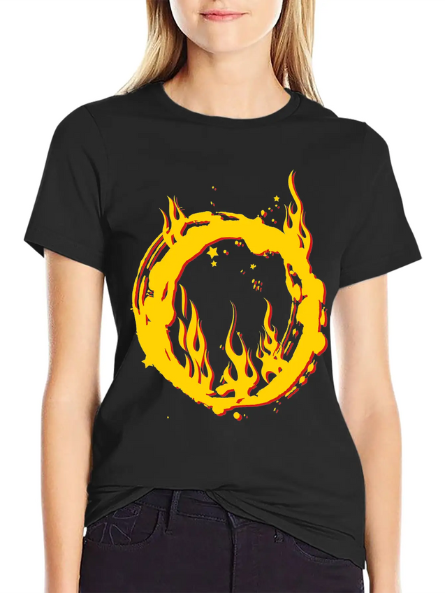 Ring Of Fire Lightweight Cotton T-Shirt – Daily Comfort Graphic Shirt