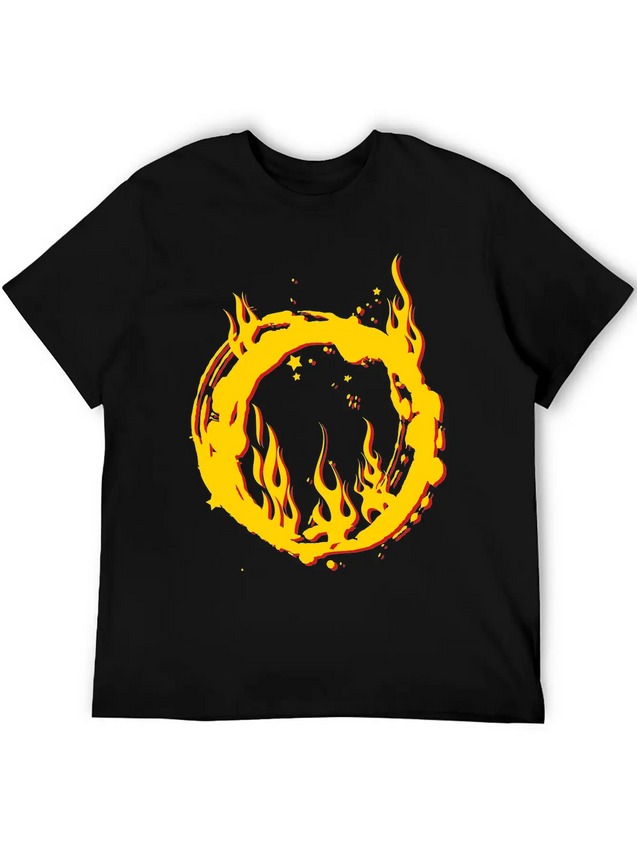 Ring Of Fire Lightweight Cotton T-Shirt – Daily Comfort Graphic Shirt