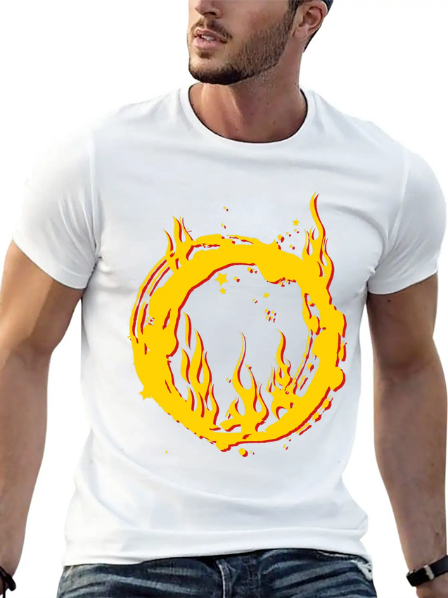 Ring Of Fire Lightweight Cotton T-Shirt – Daily Comfort Graphic Shirt