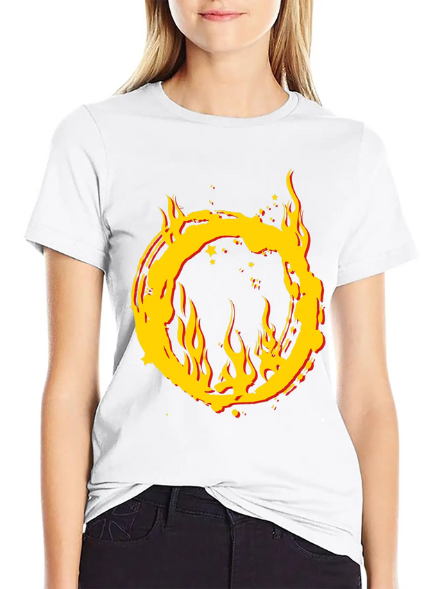 Ring Of Fire Lightweight Cotton T-Shirt – Daily Comfort Graphic Shirt