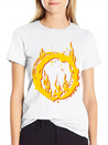 Ring Of Fire Lightweight Cotton T-Shirt – Daily Comfort Graphic Shirt