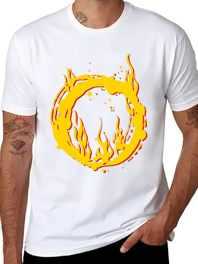 Ring Of Fire Lightweight Cotton T-Shirt – Daily Comfort Graphic Shirt