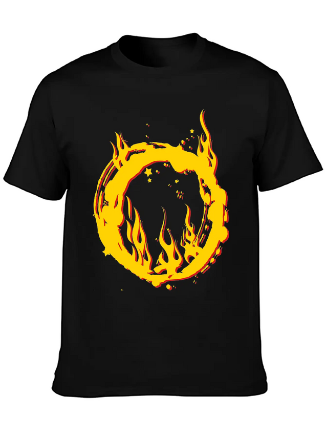 Ring Of Fire Lightweight Cotton T-Shirt – Daily Comfort Graphic Shirt