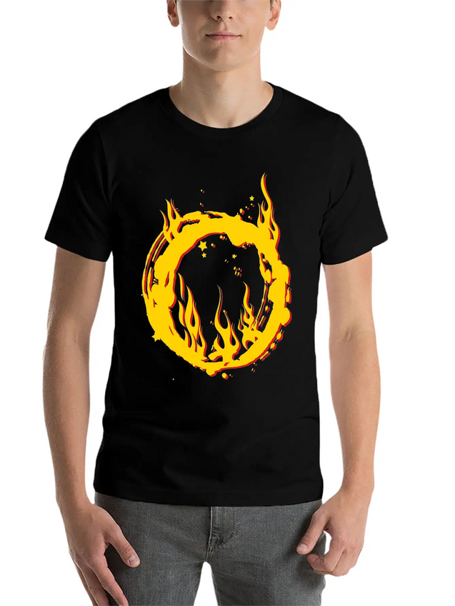 Ring Of Fire Lightweight Cotton T-Shirt – Daily Comfort Graphic Shirt