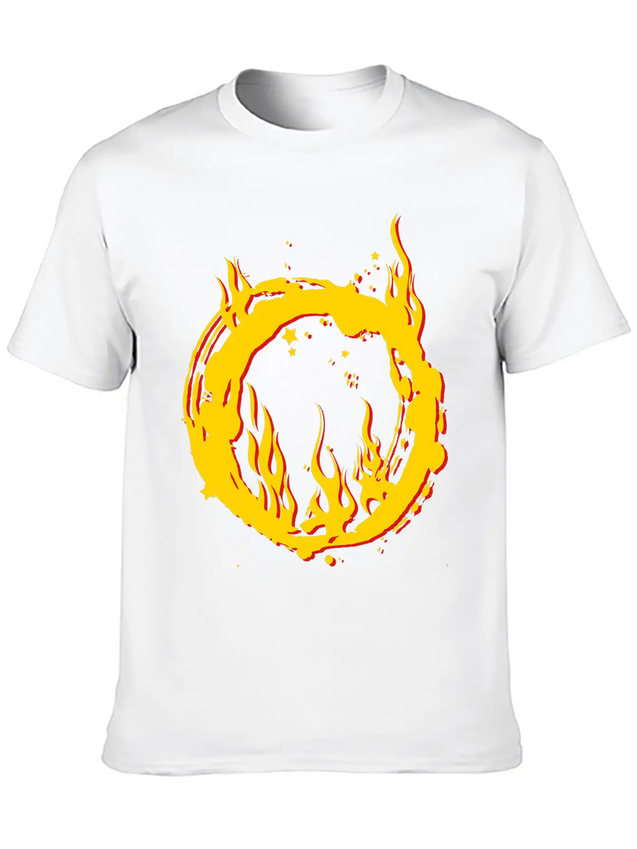 Ring Of Fire Lightweight Cotton T-Shirt – Daily Comfort Graphic Shirt