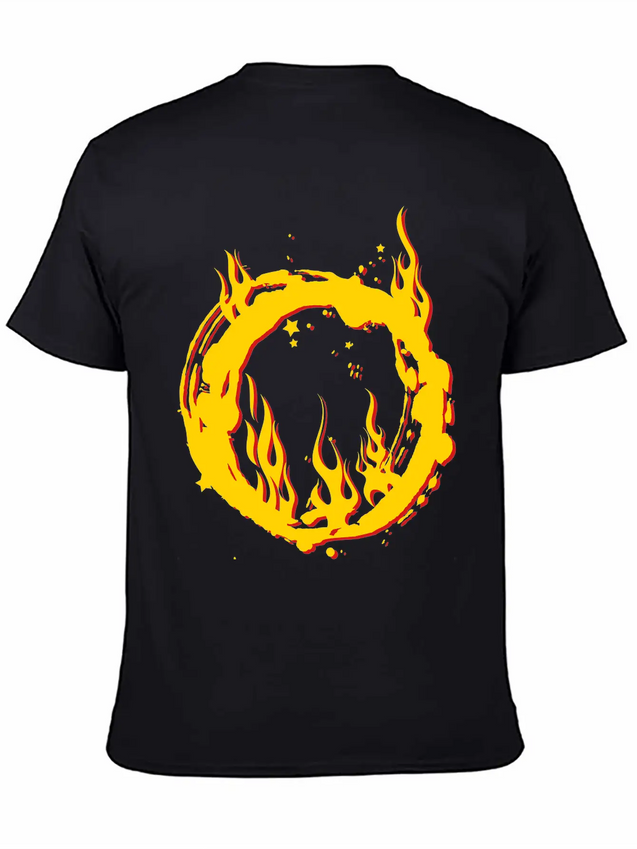 Ring Of Fire Lightweight Cotton T-Shirt – Daily Comfort Graphic Shirt