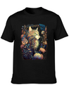 Roaring 20s Cats Art Nouveau Lightweight Cotton T-Shirt – Daily Comfort Graphic Shirt