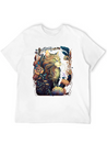 Roaring 20s Cats Art Nouveau Lightweight Cotton T-Shirt – Daily Comfort Graphic Shirt