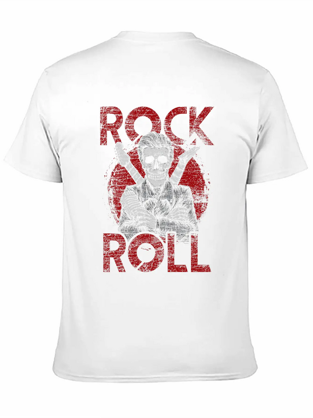 Rock And Roll Lightweight Cotton T-Shirt – Daily Comfort Graphic Shirt
