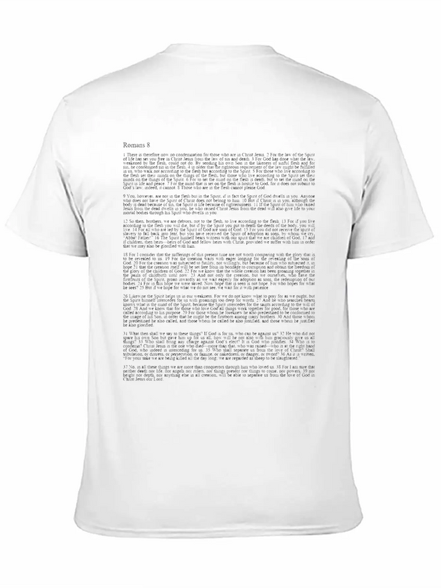 Romans 8 Pullover Hoodie Lightweight Cotton T-Shirt – Daily Comfort Graphic Shirt