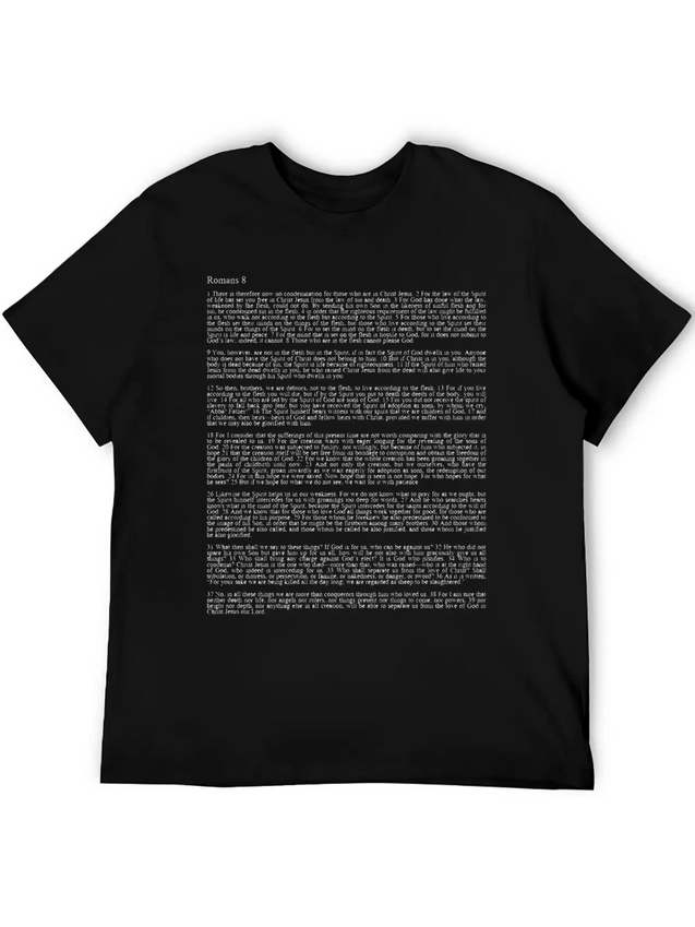 Romans 8 Pullover Hoodie Lightweight Cotton T-Shirt – Daily Comfort Graphic Shirt