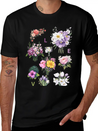 Romantic Petals Lightweight Cotton T-Shirt – Daily Comfort Graphic Shirt