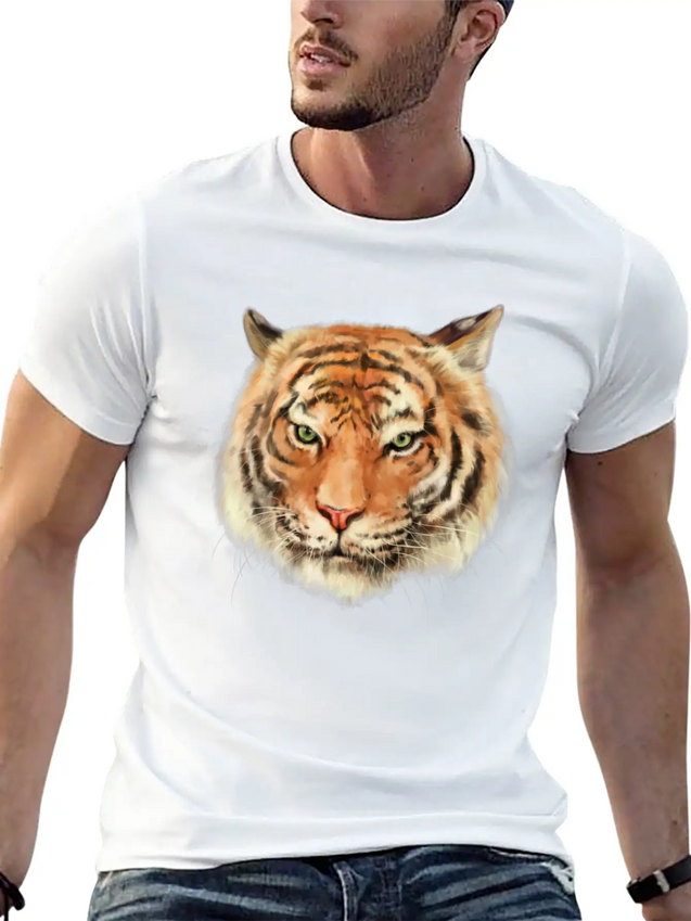 Royal Bengal Tiger Lightweight Cotton T-Shirt – Daily Comfort Graphic Shirt