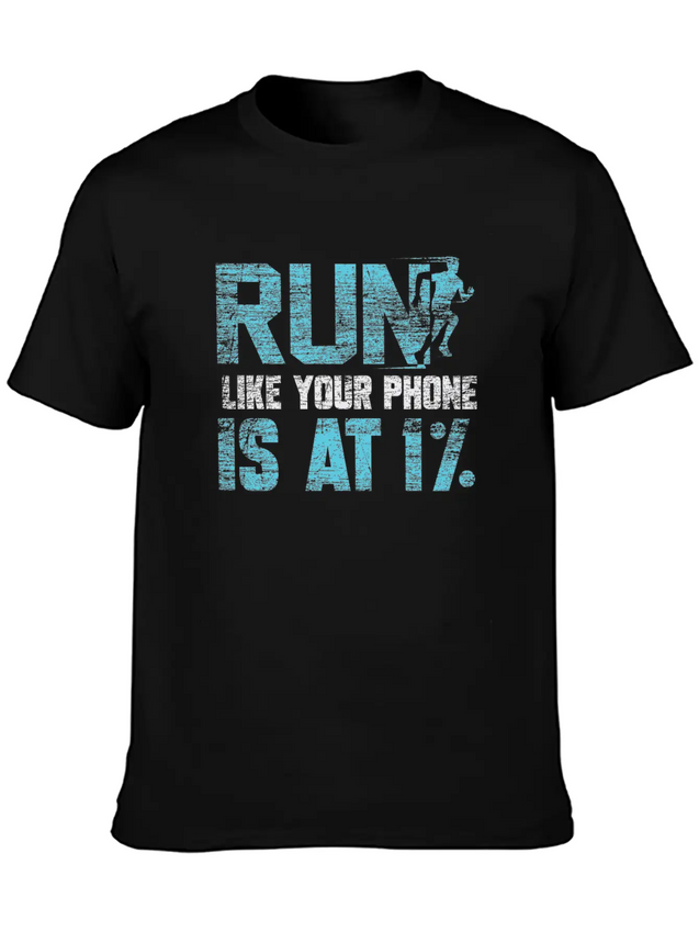 Running Runner Lightweight Cotton T-Shirt – Daily Comfort Graphic Shirt