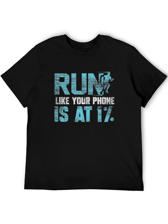 Running Runner Lightweight Cotton T-Shirt – Daily Comfort Graphic Shirt