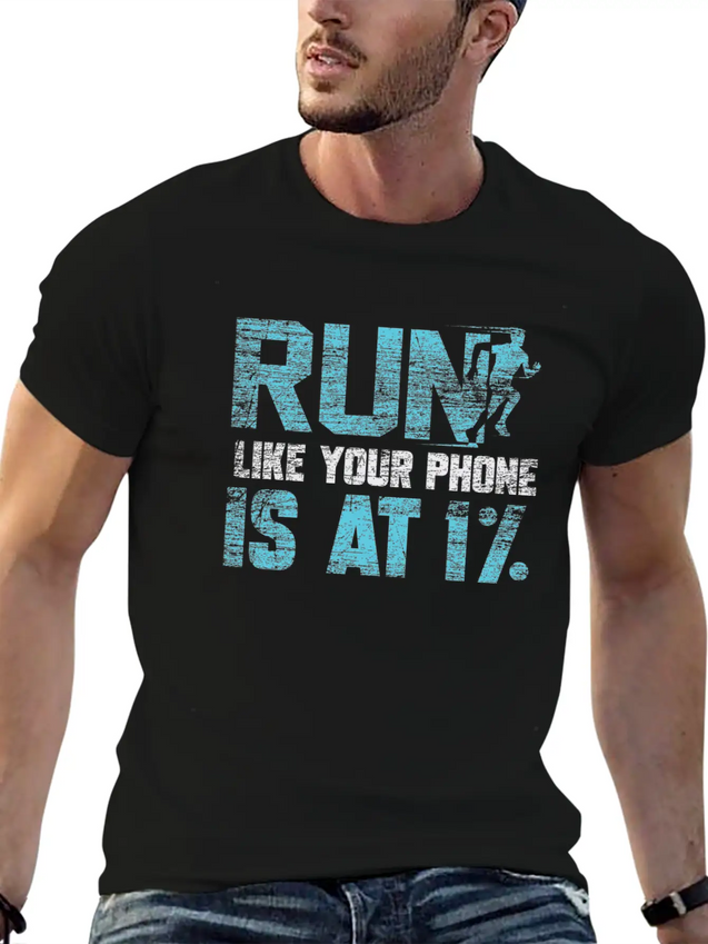 Running Runner Lightweight Cotton T-Shirt – Daily Comfort Graphic Shirt